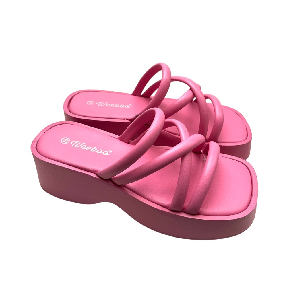 Pink Strappy Mini Platform Sandal size 8.5/9